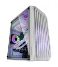 Mars Gaming MC-S2 Blanco Caja PC Compacta Gaming Micro-ATX 2 Ventiladores FRGB Raibow con Rejilla Frontal Ventana Lateral Comple