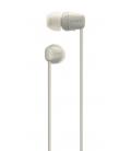 Sony WI-C100 Auriculares Inalámbrico Dentro de oído Llamadas/Música Bluetooth Beige