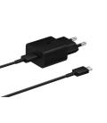 Cargador de Pared Samsung EP-T1510XBEGEU/ 1 USB-C + Cable USB-C/ 15W