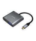 Adaptador USB Tipo-C Aisens A109-0626/ HDMI Hembra - VGA Hembra - USB Tipo-C Macho - USB Hembra - USB Tipo-C Hembra