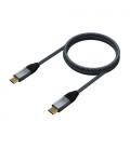 Cable USB 2.0 Tipo-C Aisens A107-0629 5A 100W/ USB Tipo-C Macho - USB Tipo-C Macho/ 2m/ Gris