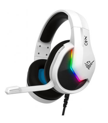 Auriculares gaming con microfono phoenix - ps5 - ps4 - pc - controles en cable - mute - blanco