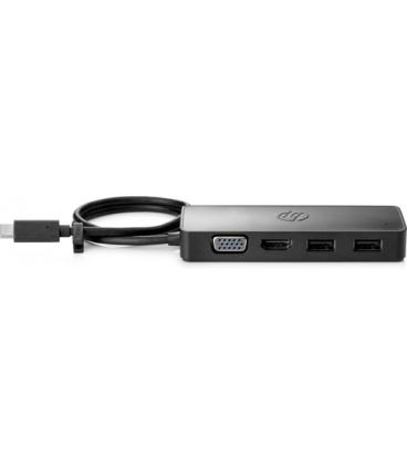 HUB USB 3.0 Tipo-C HP USB-C Travel HUB G2/ 2 Puertos USB/ 1 HDMI/ 1 VGA/ Negro