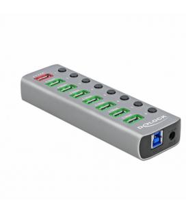 Delock Concentrador USB 3.2 7 puertos + 1 rápido