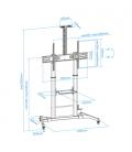 Tooq FS20400M-B Soporte suelo 60"-100" regulable