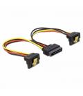 Delock Cable power sata 15pin 2x sata hdd angled