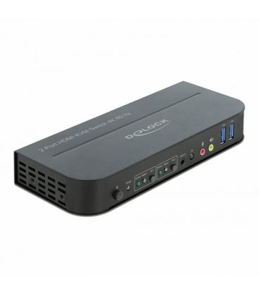 Delock Conmutador 2x HDMI KVM 4K 60 Hz con USB 3.0