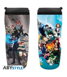 Taza de viaje abystyle my hero academia heroes y villanos