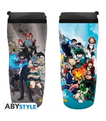 Taza de viaje abystyle my hero academia heroes y villanos