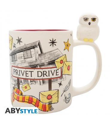 Taza 3d abystyle harry potter hedwig & privet
