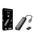 Adaptador conceptronic USB a gigabit ethernet rj45 con hub USB 3.0 3 puertos adaptador USB-c