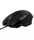 Ratón gaming logitech g502 hero/ hasta 25600 dpi/ negro