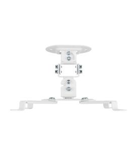 AISENS Soporte Universal Giratorio, Inclinable de Techo para Proyector 13.5Kg, Blanco