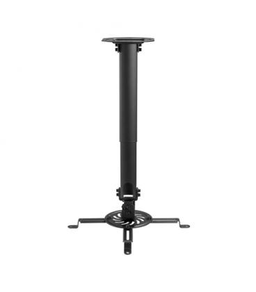 AISENS Soporte Universal Giratorio, Inclinable y Extensible de Techo para Proyector 13.5Kg, Negro