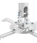 AISENS Soporte Universal Giratorio, Inclinable y Extensible de Techo para Proyector 13.5Kg, Blanco