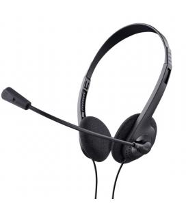 Auriculares trust chat headset 24659/ con micrófono/ jack 3.5/ negros