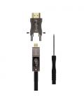 Cable HDMI 2.1 AOC 8K Desmontable Aisens A153-0646/ HDMI Macho / D Macho - HDMI Macho/ 30m/ Negro