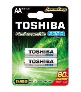 Pack de 2 pilas aa toshiba rechargeable/ 1.2v/ recargables