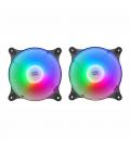 MARS GAMING MFDUO 12CM 2XFANRGB Ult-silent Black