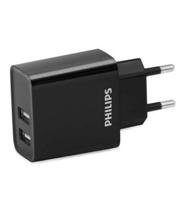 Cargador de pared philips dlp2610/ 2xusb/ 15.5w