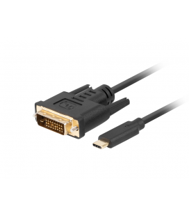 CABLE USB-C A DVI-D (24+1) LANBERG MACHO/MACHO 0.5M NEGRO