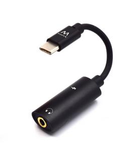 Cable adaptador de audio ewent USB tipo c macho a jack 3.5mm hembra negro