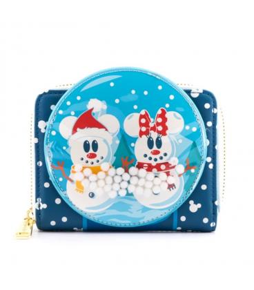 Monedero loungefly disney minnie y mickey muñecos de nieve