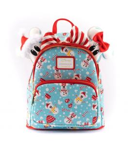 Mochila loungefly disney minnie y mickey muñecos de nieve + diadema