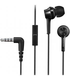 Auriculares intrauditivos panasonic rp-tcm115e/ con micrófono/ jack 3.5/ negros