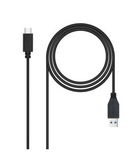 Cable USB 3.1 Nanocable 10.01.4002/ USB Tipo-C Macho - USB Macho/ 2m/ Negro