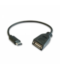 CABLE 3GO USB A-TYPE-C HEMBRA OTG 2.0 MACHO 20CM 28+24