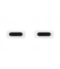 Cable USB 2.0 Tipo-C Samsung EP-DA705BWEGWW/ USB Tipo-C Macho - USB Tipo-C Macho/ 1m/ Blanco