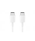 Cable USB 2.0 Tipo-C Samsung EP-DA705BWEGWW/ USB Tipo-C Macho - USB Tipo-C Macho/ 1m/ Blanco