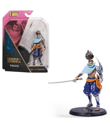 League of Legends , figura coleccionable de Yasuo de 10,2 cm con detalles de gran calidad y un accesorio de espada, Colección de