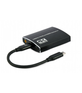 ADAPTADOR USB-C A DOBLE HDMI 4K 60HZ NEGRO