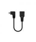 Nanocable CABLE USB 2.0 OTG ACODADO, TIPO MICRO B/M-A/H, NEGRO, 15 CM