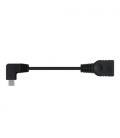 Nanocable CABLE USB 2.0 OTG ACODADO, TIPO MICRO B/M-A/H, NEGRO, 15 CM