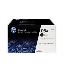 2 PACK TONER HP 05A LASERJET NEGRO (CE505D) - Imagen 1