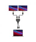 Duplicador HDMI 4K Aisens A123-0654/ 2 HDMI Hembra - HDMI Macho - USB Macho