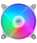 Mars Gaming MF-DUO Kit 2 Ventiladores FRGB Rainbow 360° Ultra-silencioso Doble Conexión 3PIN + 4PIN Blanco