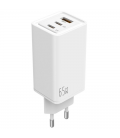 Cargador de pared leotec lecsph65w3w/ 2x usb tipo-c/ 1x usb/ 65w