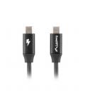 Cable usb tipo c lanberg 0.5m - macho - macho - carga rapida - negro