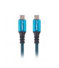 Cable usb tipo c lanberg 1.2m - macho - macho - negro - azul
