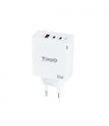 Cargador de Pared TooQ TQWC-GANQC2PD65WT/ 2xUSB Tipo-C/ 1xUSB/ 65W