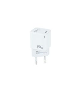 Cargador de Pared TooQ TQWC-PD20WT/ 1xUSB Tipo-C/ 20W/ Blanco