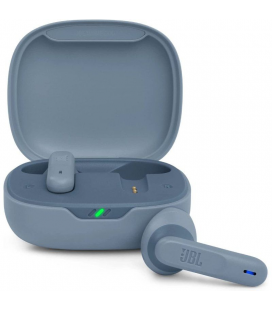 Auriculares bluetooth jbl wave 300tws con estuche de carga/ autonomía 6h/ azules