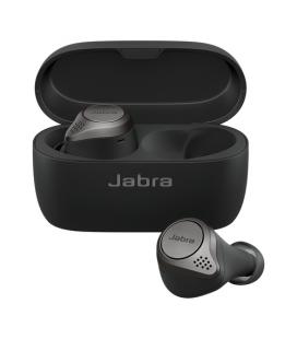 Auriculares inalambricos jabra elite 75t wlc negro y titanio + estuche de carga