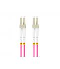 Latiguillo fibra optica lc - upc lanberg 1m multi duplex om4 50 - 125 lszh violeta