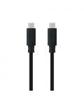 Cable USB 3.1 Nanocable 10.01.4100/ USB Tipo-C Macho - USB Tipo-C Macho/ 0.5m/ Negro