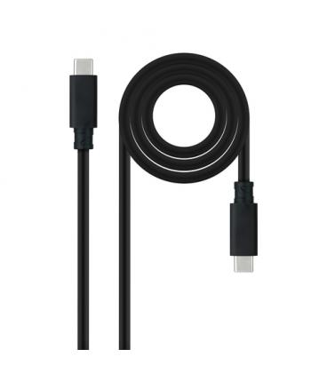 Cable USB 3.1 Nanocable 10.01.4101-L150/ USB Tipo-C Macho - USB Tipo-C Macho/ 1.5m/ Negro